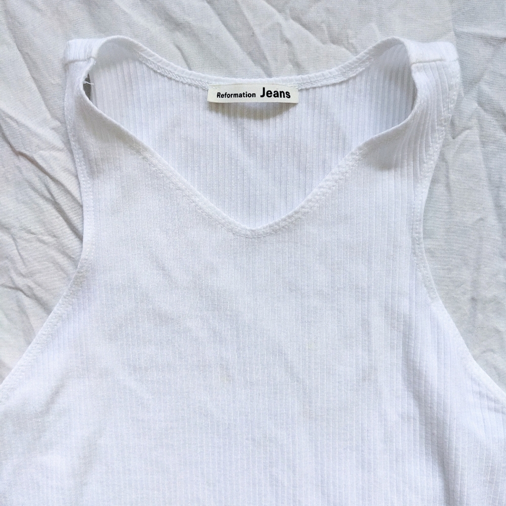 Reformation Jeans Audri Ribbed Bodysuit - Picture 3 of 5